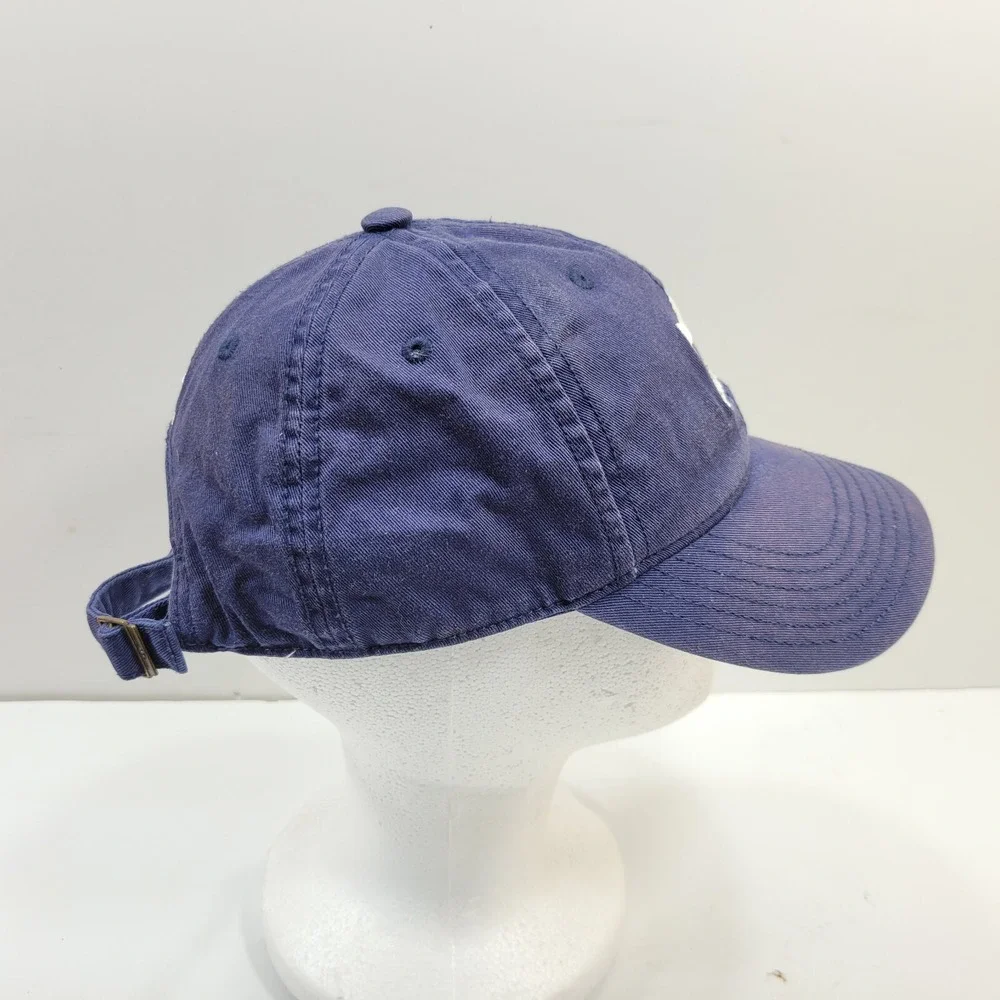 adidas Cap Hat Mens OS Navy Embroidered 3 Stripes Logo Adjustable Strapback